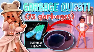 STRUGGLING with the garbage quest  HOW TO COMPLETE THE GARBAGE QUEST IN ROYALE HIGH [upl. by Neenahs]