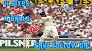 With Just 1 Wicket in Hand Kapil Dev Hits 4 Sixes in 4 Balls to Save Followon vs England at Lords [upl. by Heda]