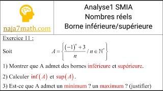 Exercice 11 SMIAMIP Analyse1  Nombres réels [upl. by Celinka908]