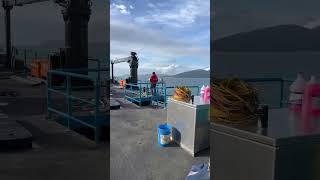 Moving the boat from one dock to another boat work ocean washington USA america fishing [upl. by Oicinoid]