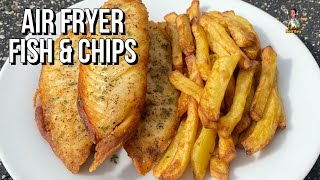 HEALTHY Air Fryer Fish and Chips Recipe  How To Make Air Fryer Fish and Chips  shorts [upl. by Yenot622]