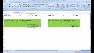 Coeficiente de Variação Cálculo Medida de Dispersão Desvio padrão Média aritmética Variância ESTATÍS [upl. by Olwen]