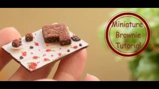 Miniature Brownie TutorialPolymer Clay [upl. by Frodin641]