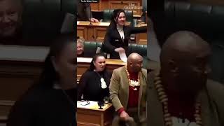 Moment MP leads protest haka in NZ parliament [upl. by Emersen255]