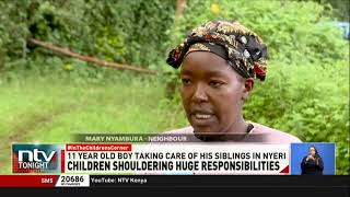 Nyeri 11yearold boy emerges as hero for taking care of 7yearold sister after mother was jailed [upl. by Keraj]