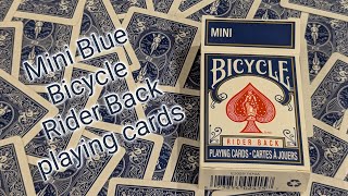 Daily deck review day 387  Mini Blue Bicycle Rider Back playing cards [upl. by Everick]