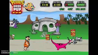 The Flintstones Pebbles Robopup Run Postopia Games [upl. by Anilorak]