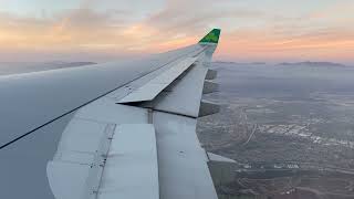 Aer Lingus Airbus A330300 sunset approach and landing into Los Angeles Airport LAX [upl. by Vine779]