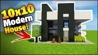 Minecraft 10X10 Modern Starter House Tutorial  How to Build a House in Minecraft [upl. by Jess]