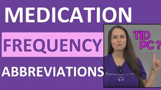 Medication Abbreviations FrequenciesOrders  Medical Terminology  Nursing NCLEX Review [upl. by Notsreik644]