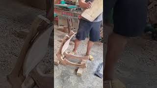 Assembly process of wooden saddle flap [upl. by Odlabu581]