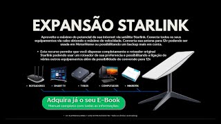 Expansão Starlink  Conversão para 12v e troca de Roteador [upl. by Bashemath]