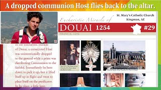 EUCHARISTIC MIRACLE  DOUAI FRANCE 1254  A dropped communion Host flies back to the altar 29 [upl. by Nonnaihr]