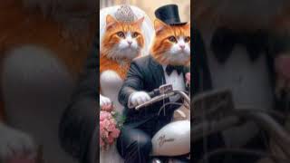 Cat wedding video 😺🥰👩🏻‍❤️‍👨🏻 catslove funnycats [upl. by Ikciv996]