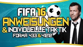 FIFA 16 Ultimate Team  Anweisungen amp Individuelle Taktiken  So geht´s  deutsch [upl. by Yahsan]