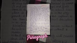 Paragraph  value of discipline youtube shortsenglish corner [upl. by Junius835]