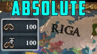 ABSOLUTE Rule of Riga over Europe with 100 Absolutism in EU4 [upl. by Ammadas972]