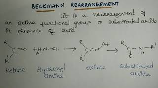 Beckmann rearrangement [upl. by Alimat]