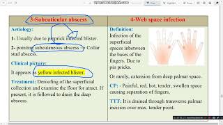 Web space infection ampSubcuticular Abscess For 3rd year [upl. by Aiveneg]