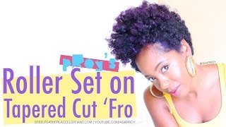 Rollerset on Tapered Cut for Natural Hair [upl. by Roda]