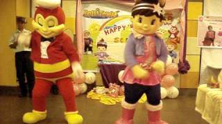 Samisens 1st birthday party Jollibee and Twirlie dancing [upl. by Asyral]