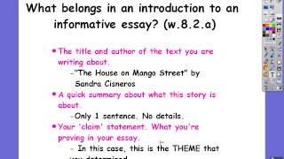 Middle school informative essay introductions [upl. by Aihsekan]