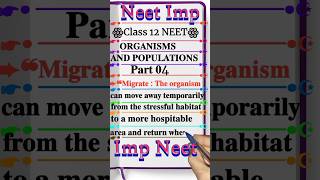 Organisms and Population Part 04 in 59 Minutes  Important Revision  Class 12th NEET [upl. by Inaoj560]