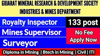 Royalty Inspector Mines Supervisor Surveyor  Diploma in Mining Civil apply [upl. by Endo709]