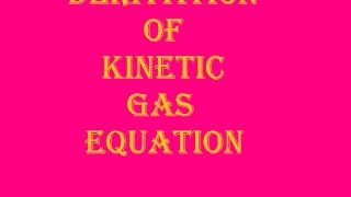 kinetic gas equation in Hindi [upl. by Stefanie]