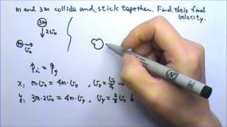 AP Physics 1 Momentum 23 2Dimensional Collision Problem [upl. by Itida866]