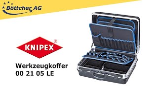 Knipex Werkzeugkoffer 00 21 05 LE Basic leer ABS Kunststoff Klappkoffer [upl. by God802]