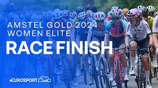 WHAT A STEAL 😱  Amstel Gold 2024 Womens Race Finish  Eurosport Cycling [upl. by Oderfla922]