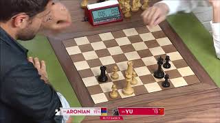 GM Aronian Armenia  GM Yu China 5 min  PGN [upl. by Ramalahs]