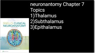 Neuronantomy Chapter 7thalamusSubthalamusEpithalamusneuroanatomyanatomyNeurosciences [upl. by Erina]