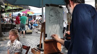 The artists of Place du Tertre Montmartre Paris [upl. by Rednasyl]