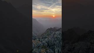 Tatras sunset sunset tatras mountains views clip viral [upl. by Aitnic]