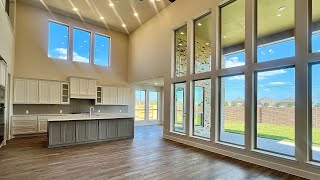 Perry Homes  4140W Floorplan  65’ plan  high ceiling with wall of windows [upl. by Anrim]