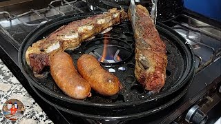 Asado en departamento con PARRILLA A GAS [upl. by Atnovart]