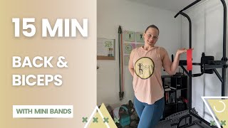 15Minute Back amp Biceps Band Workout  CBK Fit [upl. by Aelanna]