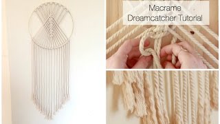 How To Make A Macrame Wall Hanging Dreamcatcher Tutorial [upl. by Agostino]