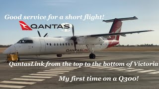 Trip Report  Qantas economy  Dash8 Q300  Mildura MQL to Melbourne MEL [upl. by Acinomad565]