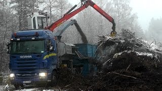 Scania R500 8x4 With Bruks Wood Chipper [upl. by Nagar]