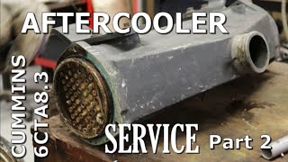 Marine Cummins 6CTA83 Aftercooler Servicing Part 2 [upl. by Rakia798]