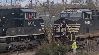 Norfolk Southern 289 amp 16T meet in Jonesborough TN 11102024 [upl. by Silvanus]