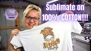 How To Sublimate On 100 COTTON Using The Epson ET 2720 [upl. by Adlesirk]