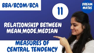 Introduction to relationship bw mean mode medianMeasures of central tendency Business statistics [upl. by Dionis]