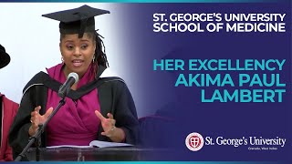 HE Akima Paul Lambert 2019 Grenada Commencement Address  St Georges University [upl. by Mitzl]