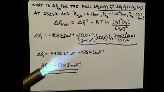 Chapter 18 Calculating the Gibbs Free Energy under Non Standard Conditions [upl. by Cattier]