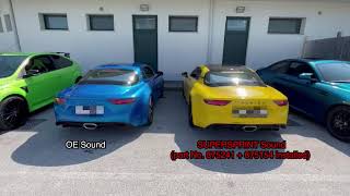 Stock exhaust vs Supersprint exhaust  ALPINE A110 S 2020 [upl. by Campbell]