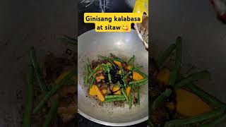 Ginisang Sitaw at Kalabasa😋 cooking trending shortvideo food dinner murangulam [upl. by Solita409]